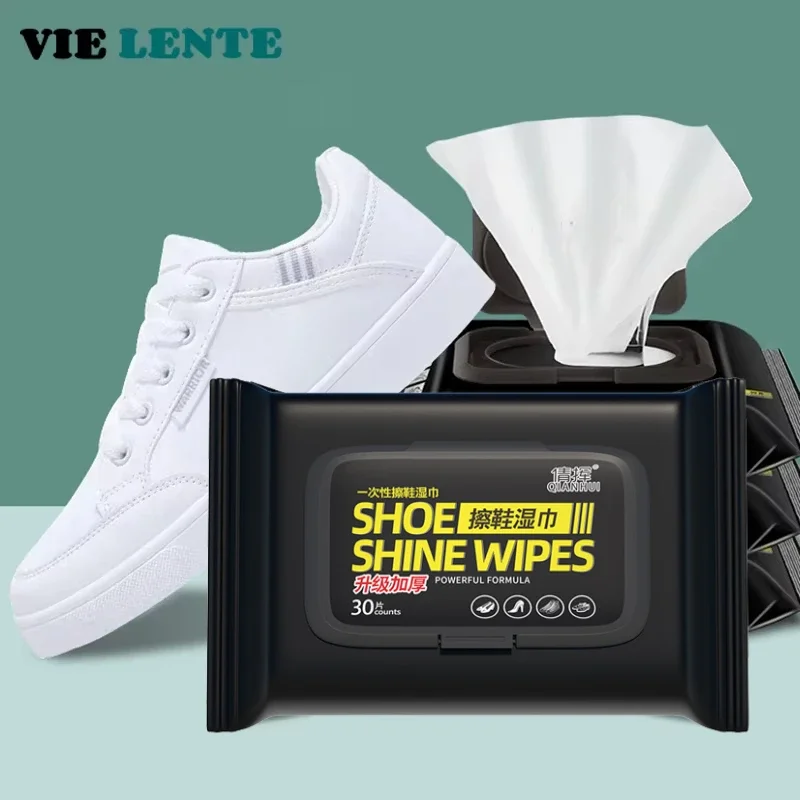 Sneaker Care Clean - 12-60Pcs Einweg Schuhe Sauber Tücher Tragbare