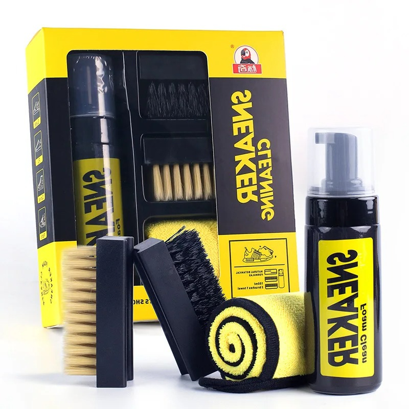 Sneaker Care Clean - 150 ml wasserfreies Schaumstoff-Sneaker-Reinigungsset mit Bürste